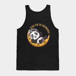 Ready for the dream world Hello little panda in pajamas sleeping cute baby outfit Tank Top